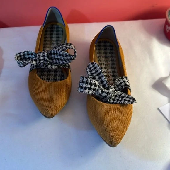 Rothy’s The Mary Jane in Golden Gingham size 7 - Picture 1 of 6